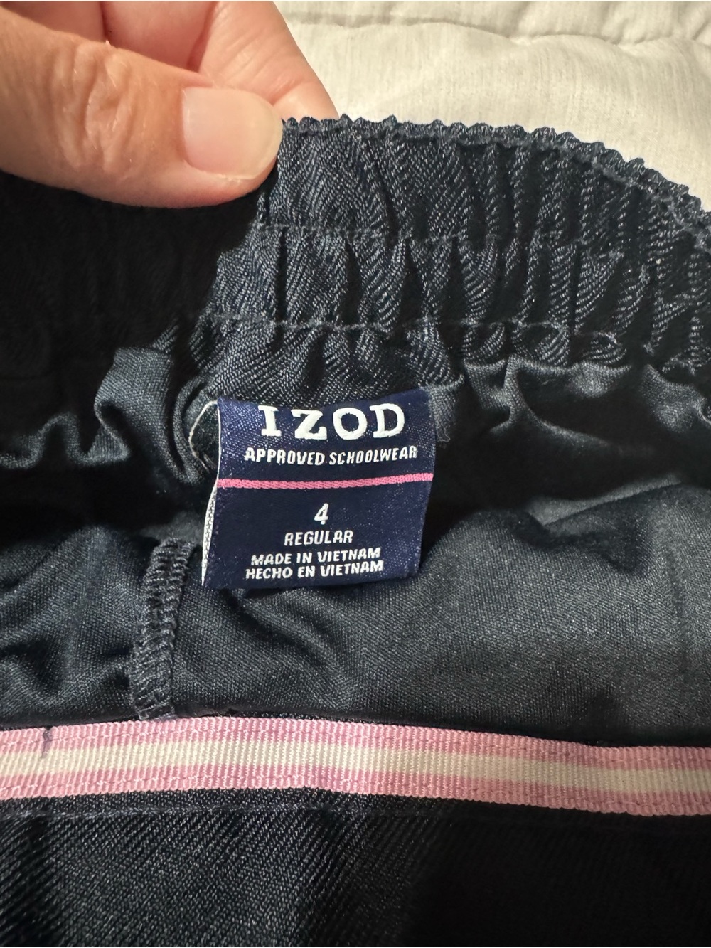 Kid’s School Uniform Izod Navy Pleated Skirt - Picture 2 of 4